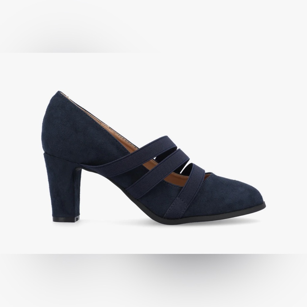 Journee Collection Navy Strappy Heels